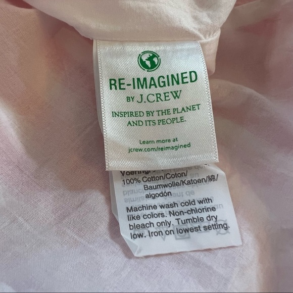 J. Crew Tiered Popover Dress in Pink and White Stripe - Size Small - Picture 8 of 10